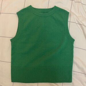 Vince Wool-Blend Crew Neck Shell sleeveless sweater